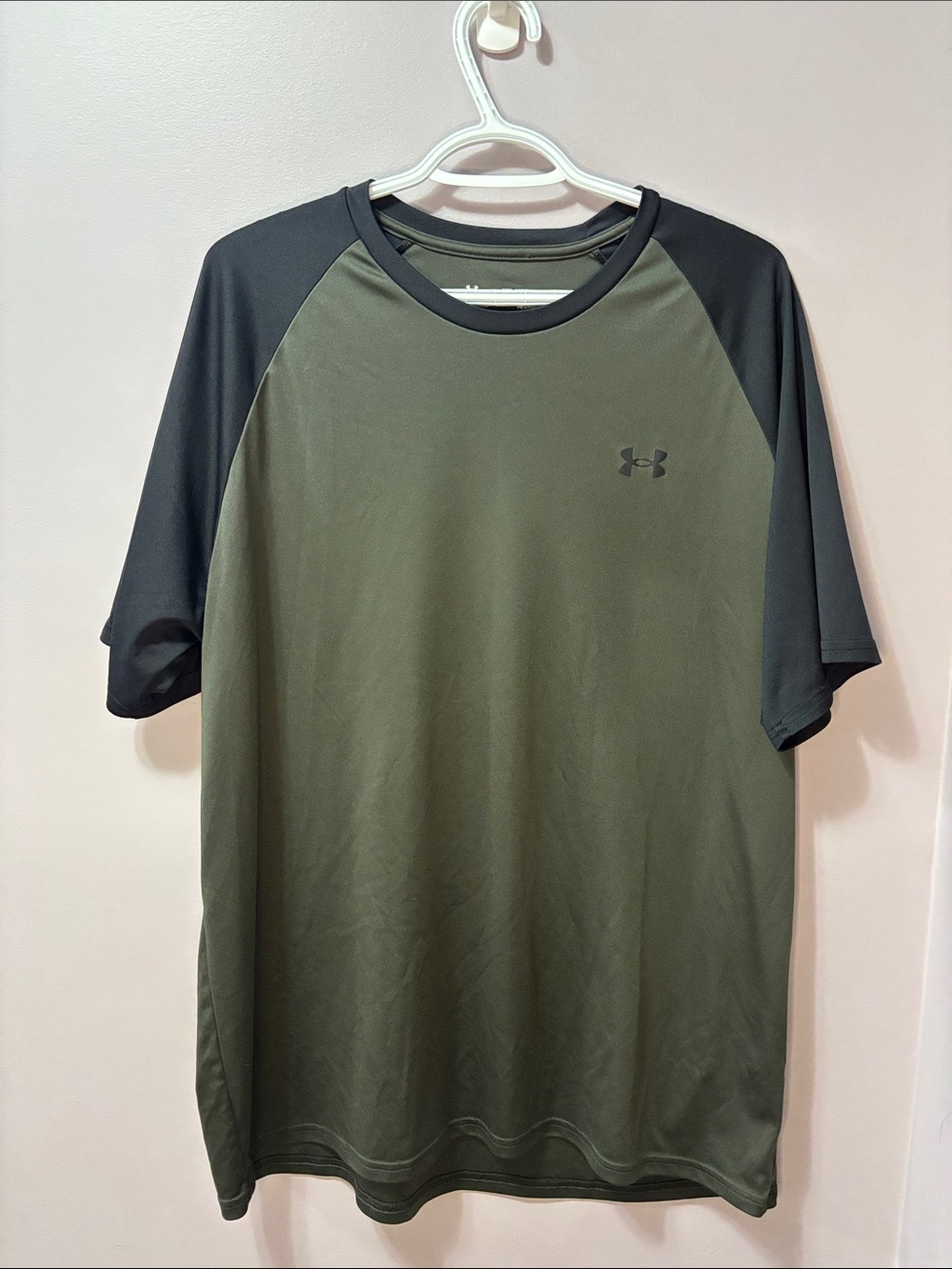 Under Armour Athletic Shirt Heatgear Black Green Loose Fit Men’s Sz XXL